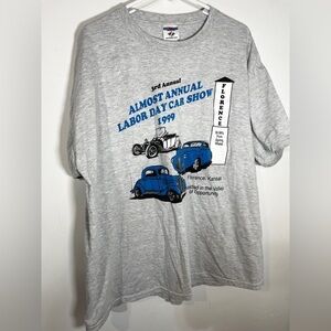 Vintage 90s 1999 Almost Annual Labor Day Car Show Florence T Shirt Size 2X